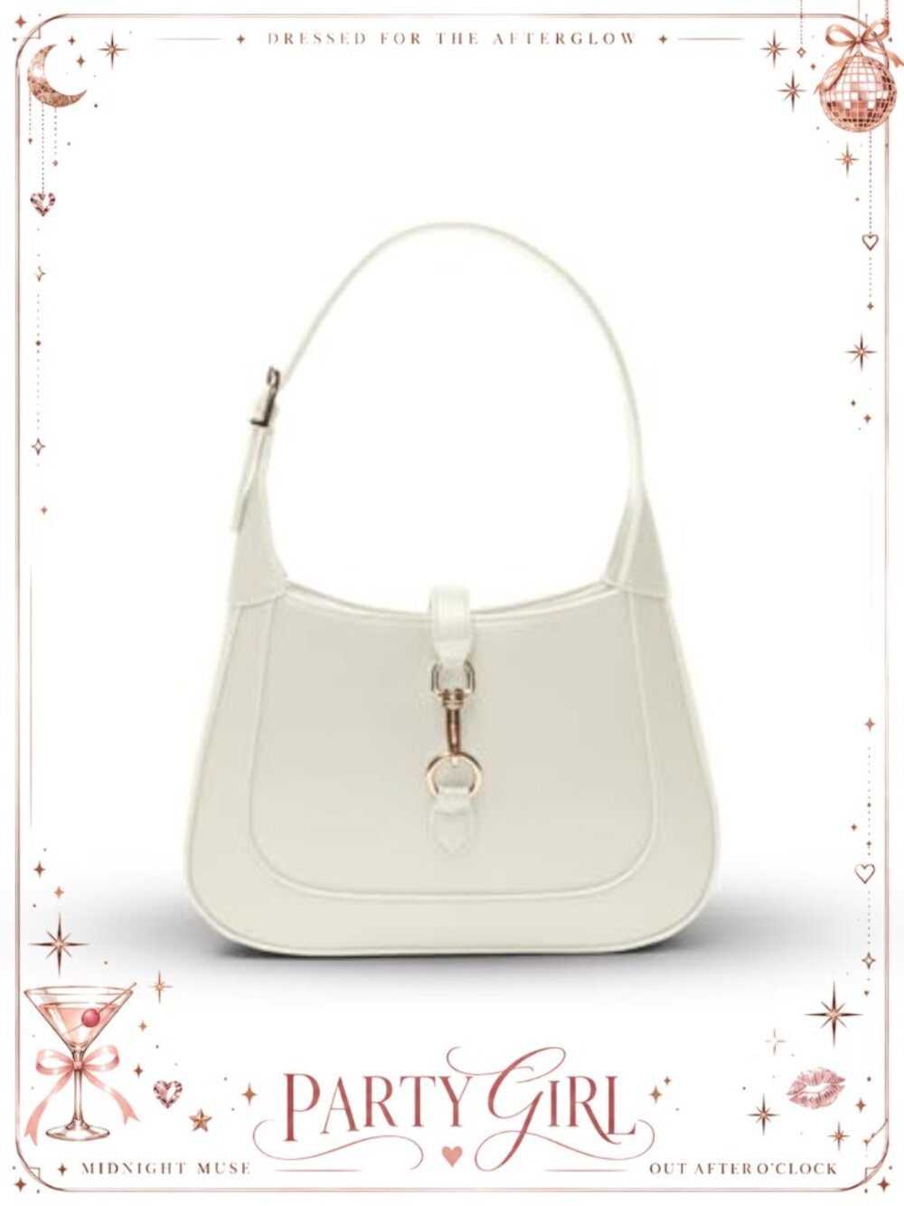 Hobo Shoulder Bag Vegan Leather Adjustable Strap Crossbody